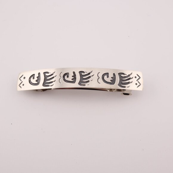 Handcrafted Native American Hair‎ Pin Overlay Satin Finish Bear Claw Design** main image 7